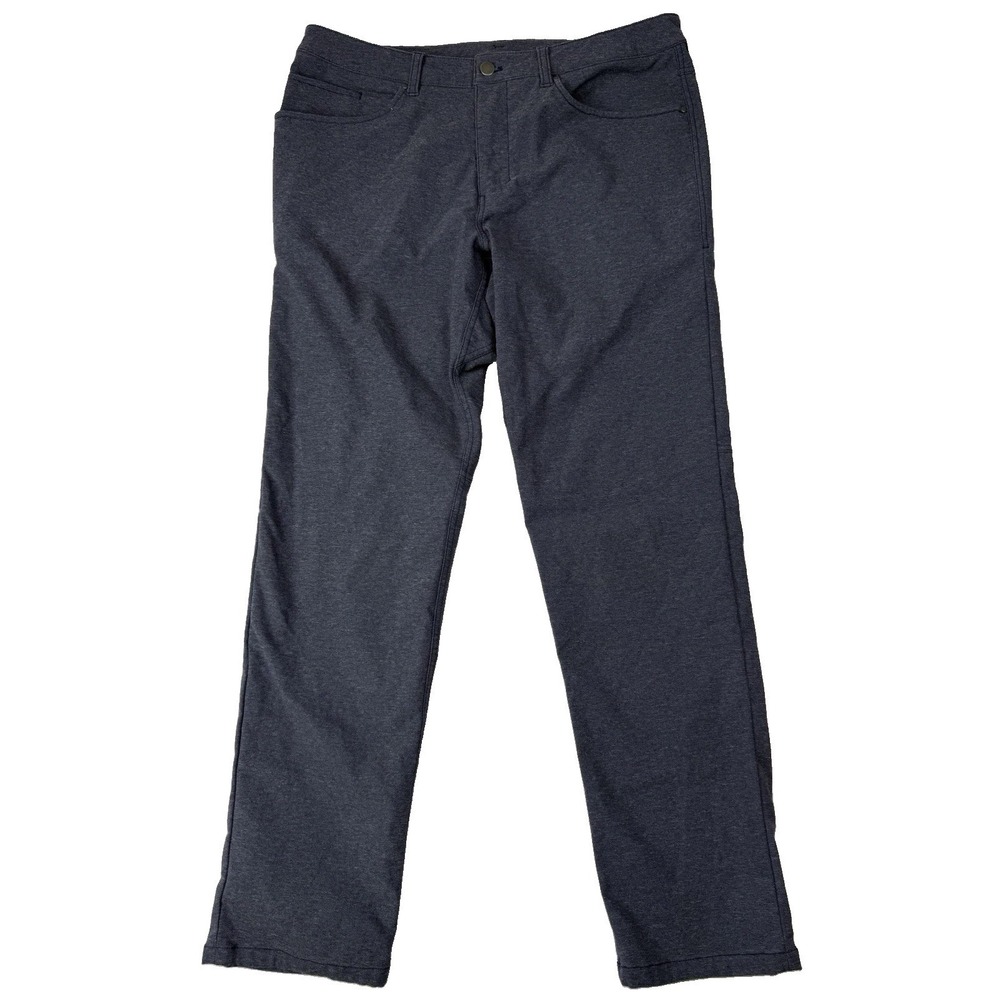 Lululemon ABC 5 Pocket Warpstreme Mens 35x31 Slim Fit Blue Stretch Chino Pants